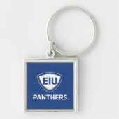 Eastern Illinois Panthers Schild & Wordmark-Logo Schlüsselanhänger (Vorne)