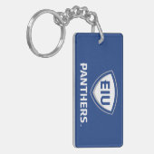 Eastern Illinois Panthers Schild & Wordmark-Logo Schlüsselanhänger (Vorderseite links)