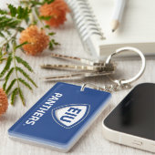 Eastern Illinois Panthers Schild & Wordmark-Logo Schlüsselanhänger (Vorderseite rechts)