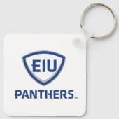 Eastern Illinois Panthers Schild & Wordmark-Logo Schlüsselanhänger (Rückseite)