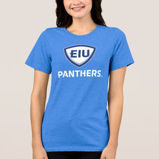 Eastern Illinois Panthers Schild & Wordmark-Logo Tri-Blend Shirt (Vorderseite)