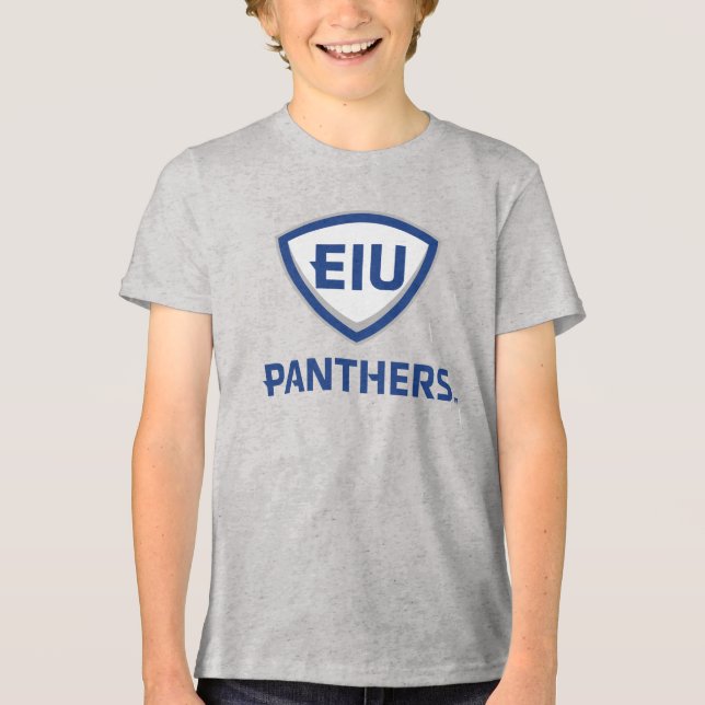 Eastern Illinois Panthers Schild & Wordmark-Logo Tri-Blend Shirt (Vorderseite)