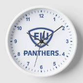 Eastern Illinois Panthers Schild & Wordmark-Logo Uhr (Vorderseite)
