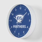 Eastern Illinois Panthers Schild & Wordmark-Logo Uhr (Winkel)