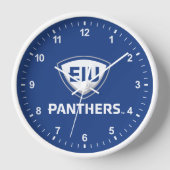 Eastern Illinois Panthers Schild & Wordmark-Logo Uhr (Vorderseite)
