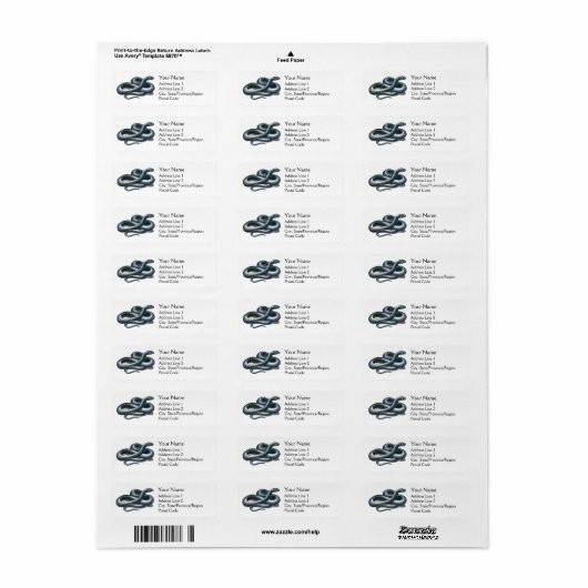 Eastern Indigo Snake Address Labels (Vorne)