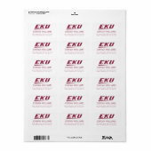Eastern Kentucky Universität | EKU Adressaufkleber (Vorne)