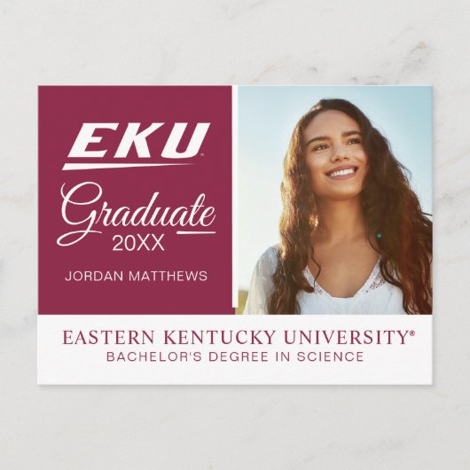 Eastern Kentucky Universität | EKU Ankündigungspostkarte (Vorderseite)