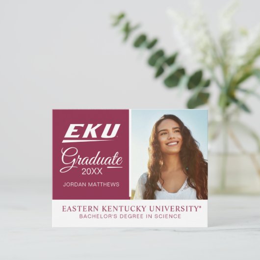Eastern Kentucky Universität | EKU Ankündigungspostkarte (Stehend Vorderseite)