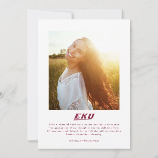 Eastern Kentucky Universität | EKU Einladung (Rückseite)