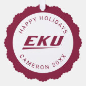 Eastern Kentucky Universität | EKU Ornament Karte (Vorderseite)