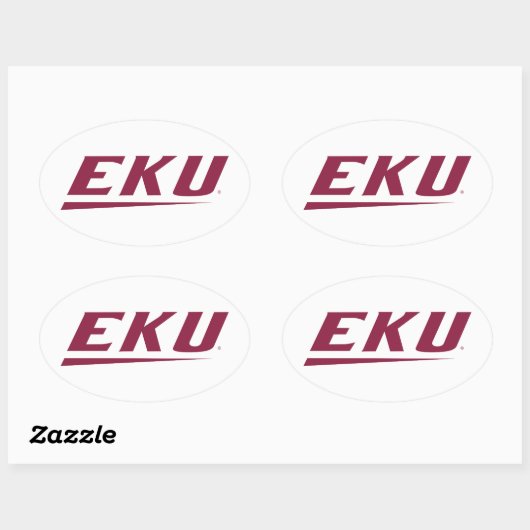Eastern Kentucky Universität | EKU Ovaler Aufkleber (Blatt)