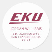 Eastern Kentucky Universität | EKU Runder Aufkleber (Vorderseite)