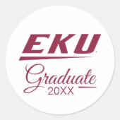 Eastern Kentucky Universität | EKU Runder Aufkleber (Vorderseite)