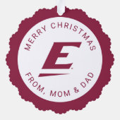 Eastern Kentucky University E Ornament Karte (Rückseite)