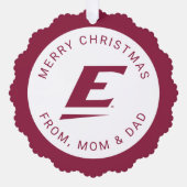 Eastern Kentucky University E Ornament Karte (Vorderseite)