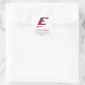 Eastern Kentucky University E Quadratischer Aufkleber (Tasche)