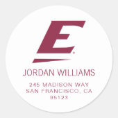 Eastern Kentucky University E Runder Aufkleber (Vorderseite)