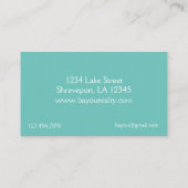 Eastern Pelican Bayou Southern Waterfowl Bird Visitenkarte (Rückseite)