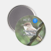 Eastern Phoebe Wi-Fi-Magnet Magnet (Vorderseite/Rückseite)