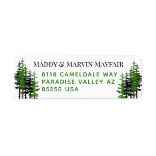 Eastern Pine Woodland Foods Return Address Label