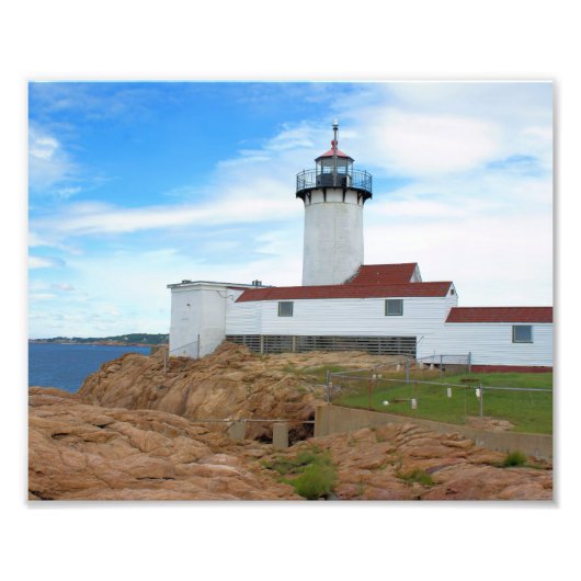 Eastern Point Lighthouse, Massachusett Foto Print (Vorne)