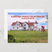 Eastern Point Lighthouse, Massachusetts Postkarte (Vorne/Hinten)