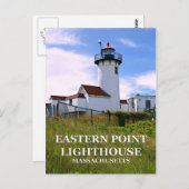 Eastern Point Lighthouse, Massachusetts Postkarte (Vorne/Hinten)
