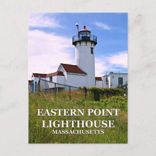 Eastern Point Lighthouse, Massachusetts Postkarte (Vorderseite)