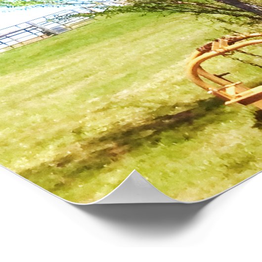 Eastern Redbud steht neben Eastern Redcedar Poster (Ecke)