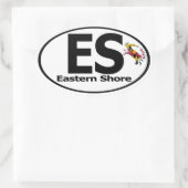 Eastern Shore Decal (Set 4) Ovaler Aufkleber (Tasche)