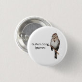 Eastern Song Sparrow Button (Vorne & Hinten)