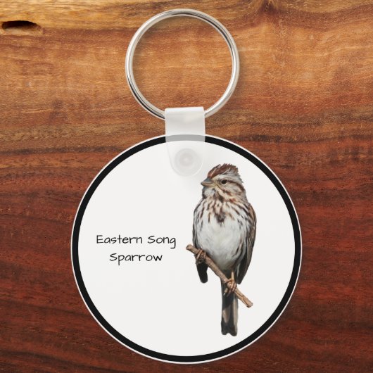 Eastern Song Sparrow Schlüsselanhänger (Vorderseite)