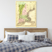 Eastern Staaten Olney Map Leinwanddruck (Insitu (Schlafzimmer))