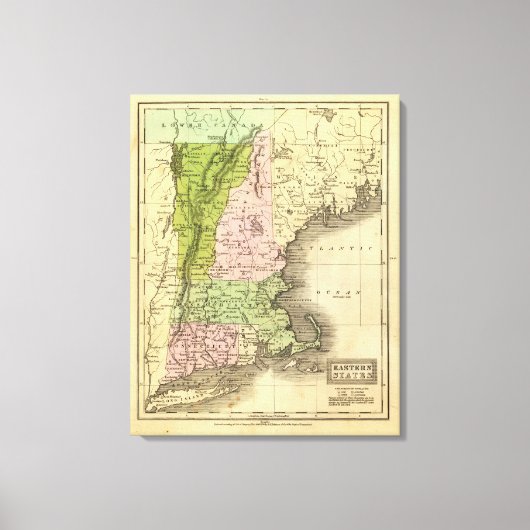 Eastern Staaten Olney Map Leinwanddruck (Vorderseite)