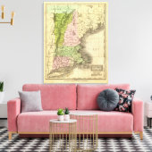 Eastern Staaten Olney Map Leinwanddruck (Insitu (Wohnzimmer))