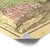 Eastern Staaten Olney Map Poster (Ecke)
