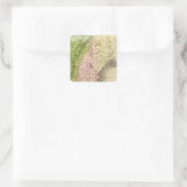 Eastern Staaten Olney Map Quadratischer Aufkleber (Tasche)