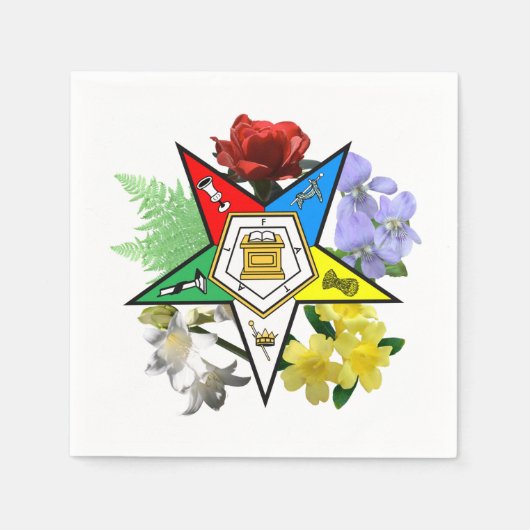Eastern Star Floral Napkins Serviette (Vorderseite)