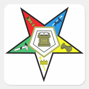 Eastern Star Quadratischer Aufkleber