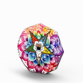 Eastern Star Rainbow Mandala Foto Block (Rechts)