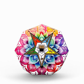 Eastern Star Rainbow Mandala Foto Block
