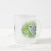 Eastern Tails Blue Butterfly Mattglastasse (VorderseiteRechts)