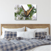 Eastern Tiger Swallow Schwanz von White Lilac Bush Leinwanddruck (Insitu (Schlafzimmer))