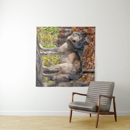 Eastern Timber Wolf  Wandteppich (Beispiel (Horizontal))