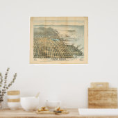 Eastern View of San Francisco, CA. (1529A) Poster (Küche)