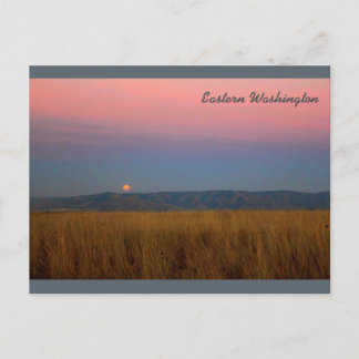 Eastern Washington Moonrise Postkarte