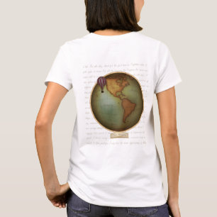 Eastern & Western Hemisphären Karte 2-seitig T-Shirt
