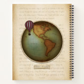 Eastern & Western Hemispheres Map Custom Steampunk Notizblock (Rückseite)