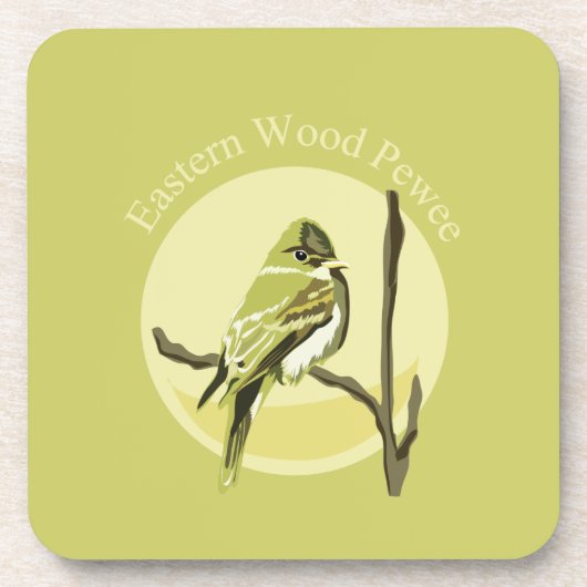 Eastern Wood-Pewee Getränkeuntersetzer (Vorderseite)